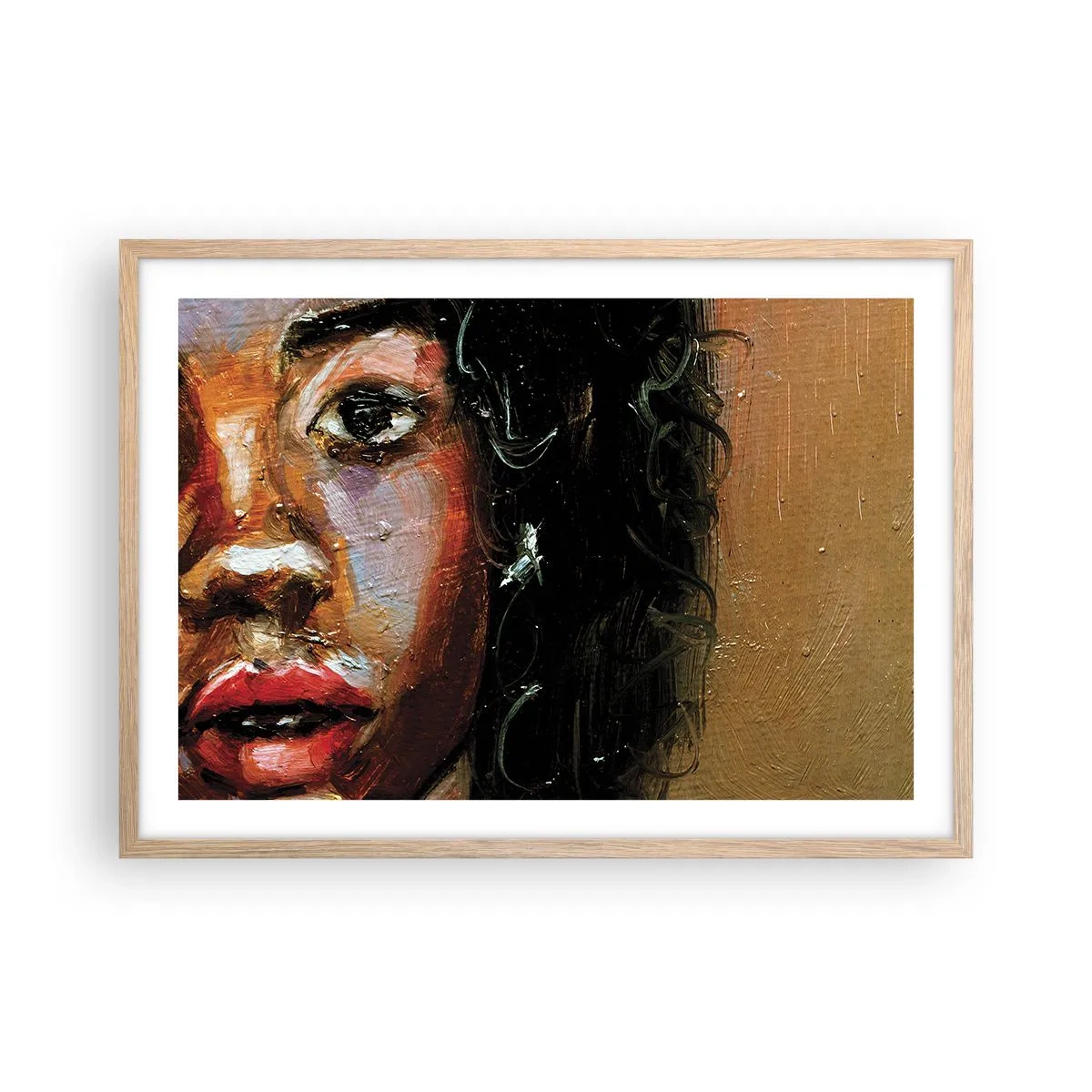 Póster en marco roble claro - La mitad de mi ser - 70x50 cm