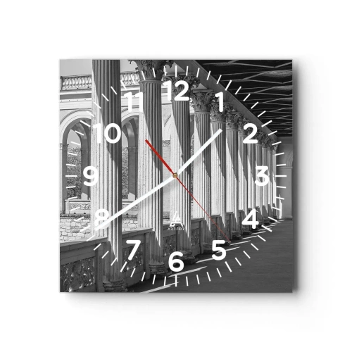 Reloj de pared - Reloj de vidrio - Galería soleada - 30x30 cm