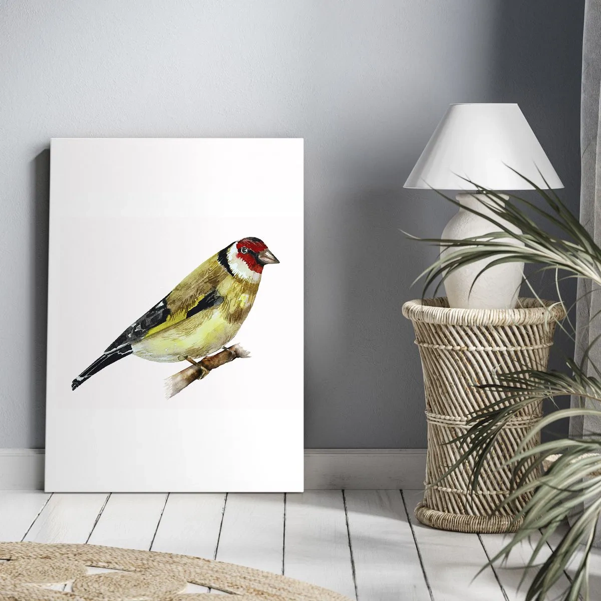 Cuadro sobre lienzo - Impresión de Imagen - Retrato de pájaro - 45x80 cm
