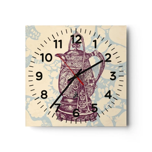 Reloj de pared - Reloj de vidrio - La belleza de lo cotidiano - 30x30 cm