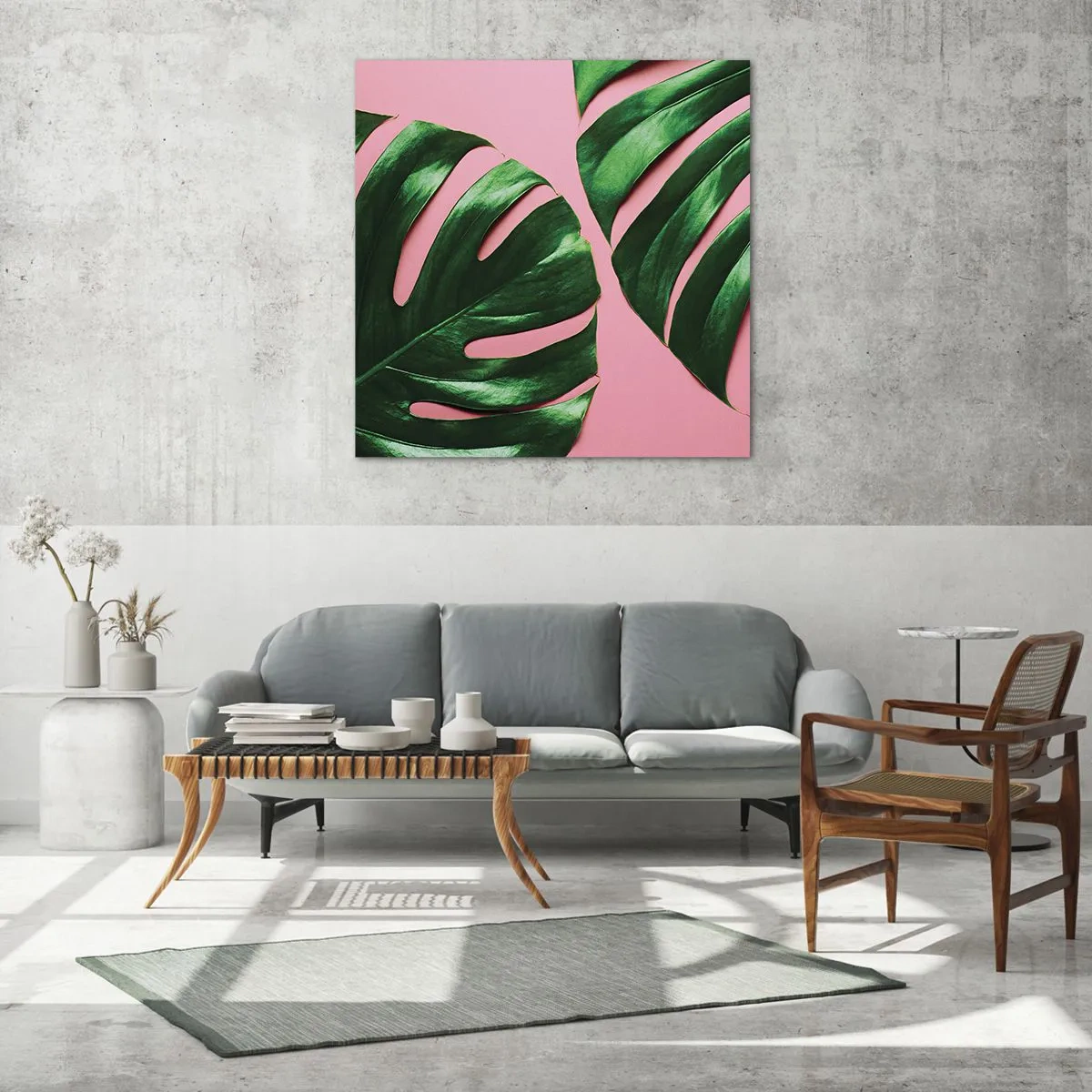 Cuadro sobre vidrio - Impresiones sobre Vidrio - Cita con el verde - 60x60 cm