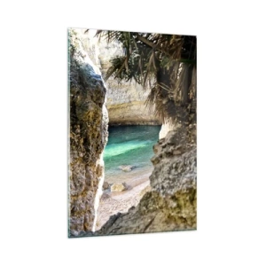 Cuadro sobre vidrio - Impresiones sobre Vidrio - Bahía turquesa - 80x120 cm