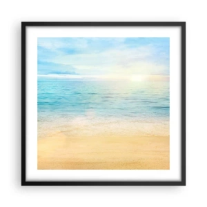 Póster en marco negro - Gran cielo azul - 50x50 cm