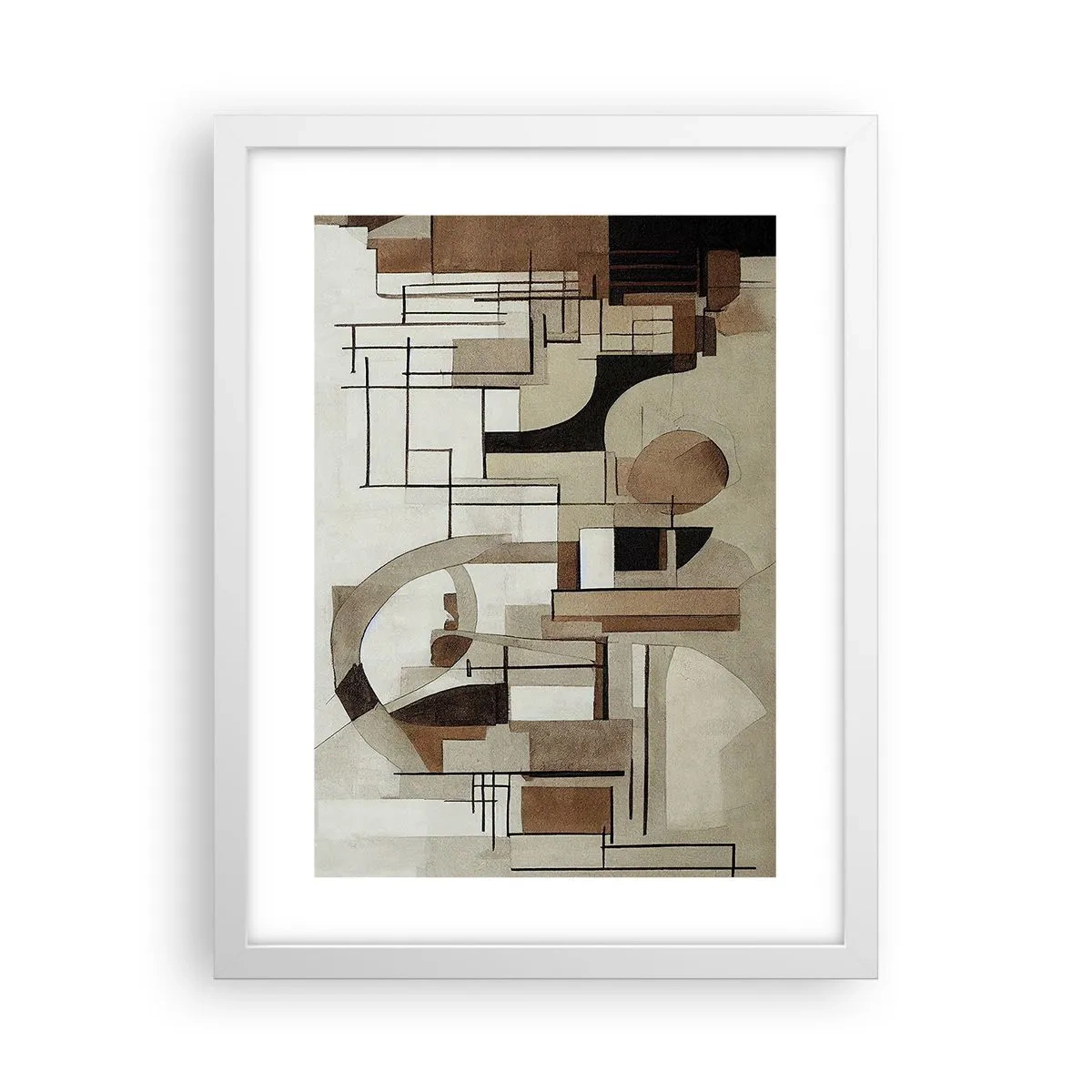 Póster en marco blanco - Paisaje urbano 2.0 - 30x40 cm