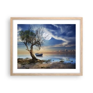 Póster en marco roble claro - ¿Es el final o el principio? - 50x40 cm