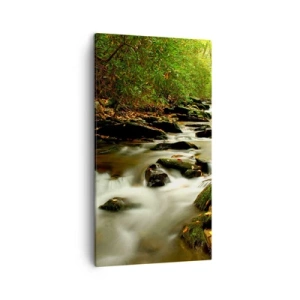 Cuadro sobre lienzo - Impresión de Imagen - Como plata líquida - 45x80 cm