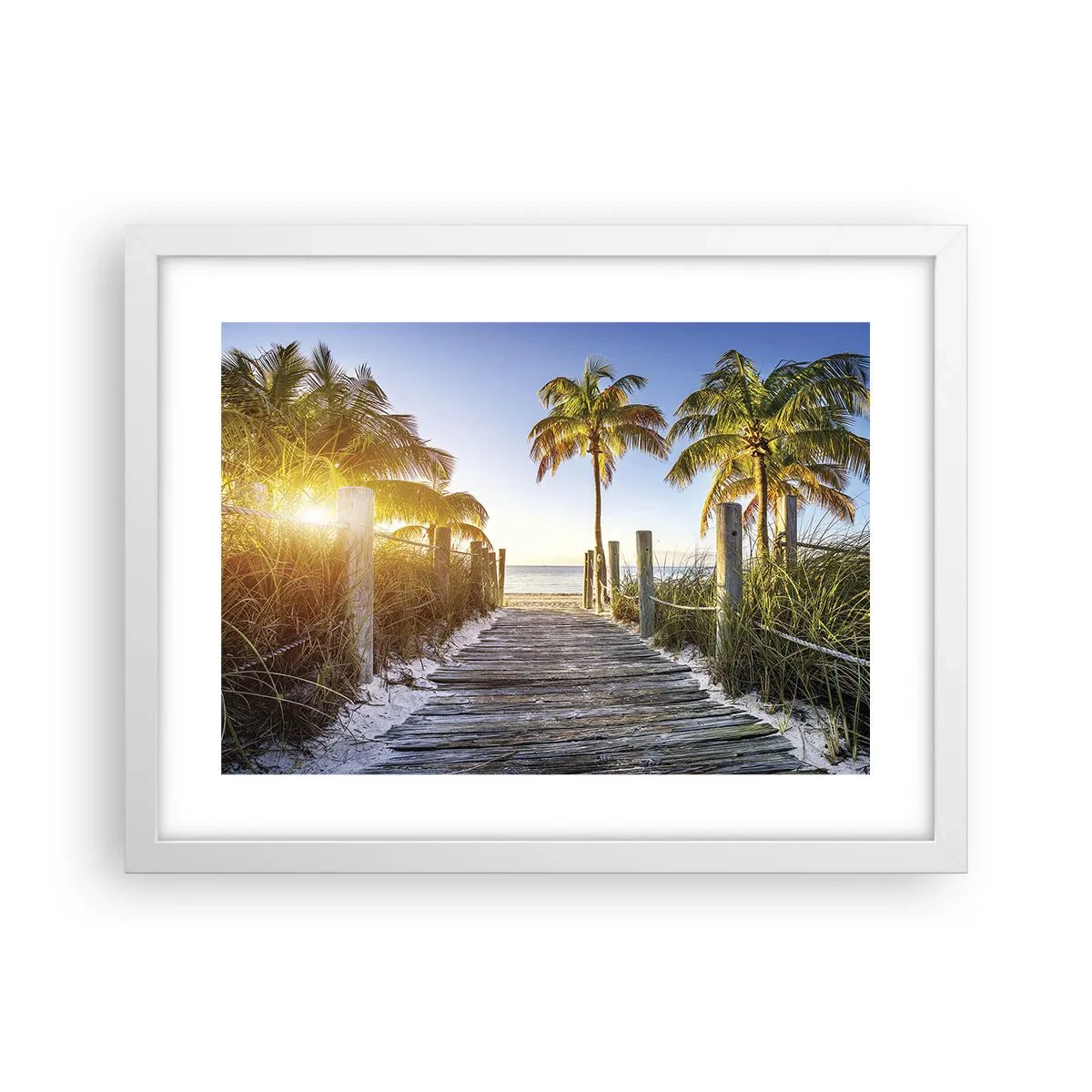 Póster en marco blanco - Directo al paraíso - 40x30 cm