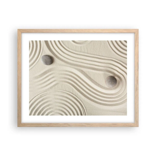 Póster en marco roble claro - Un toque de calidez - 50x40 cm
