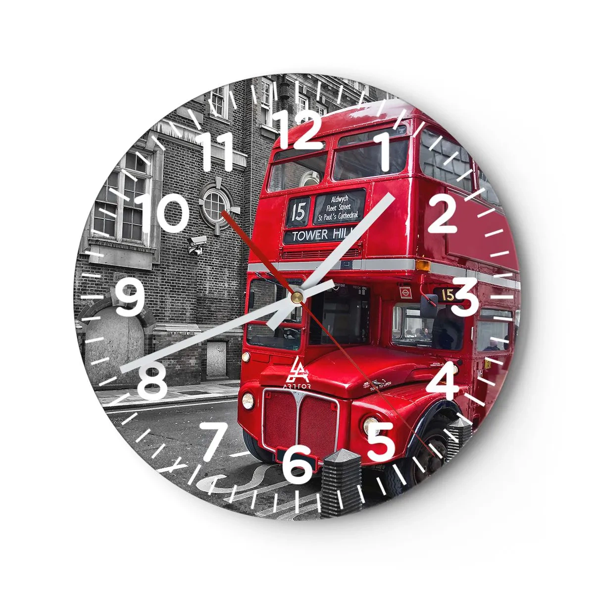 Reloj de pared - Reloj de vidrio - El mismo de siempre - 40x40 cm