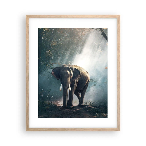 Póster en marco roble claro - Un paseo tranquilo - 40x50 cm