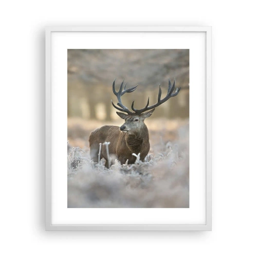 Póster en marco blanco - Una mañana fresca - 40x50 cm