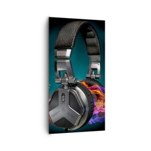 Cuadro sobre lienzo - Impresión de Imagen - En el fuego de la música - 65x120 cm