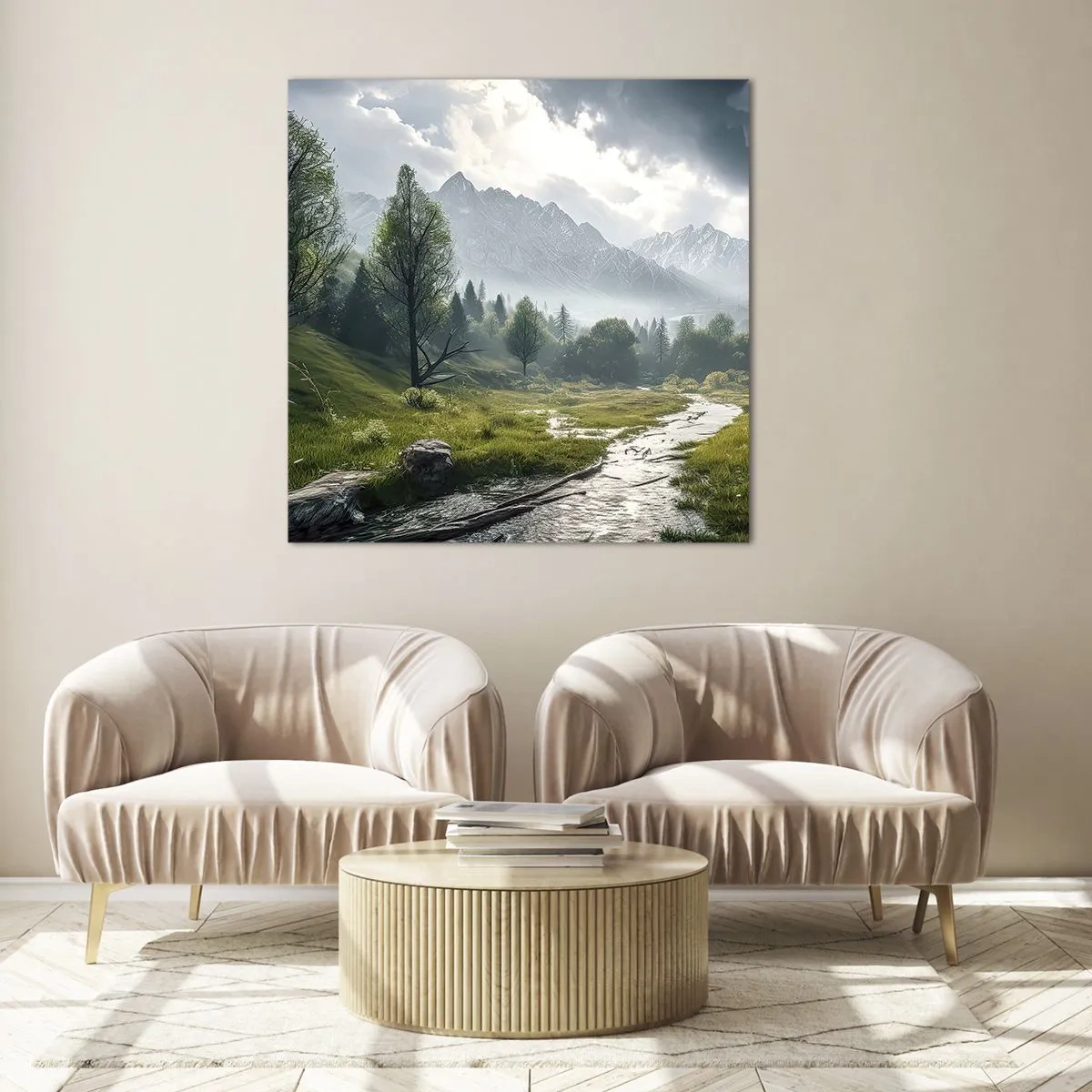 Cuadro sobre vidrio - Impresiones sobre Vidrio - De ida y vuelta - 70x70 cm