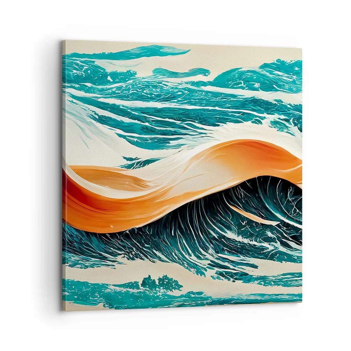 Cuadro sobre lienzo - Impresión de Imagen - El sueño de un surfista - 60x60 cm