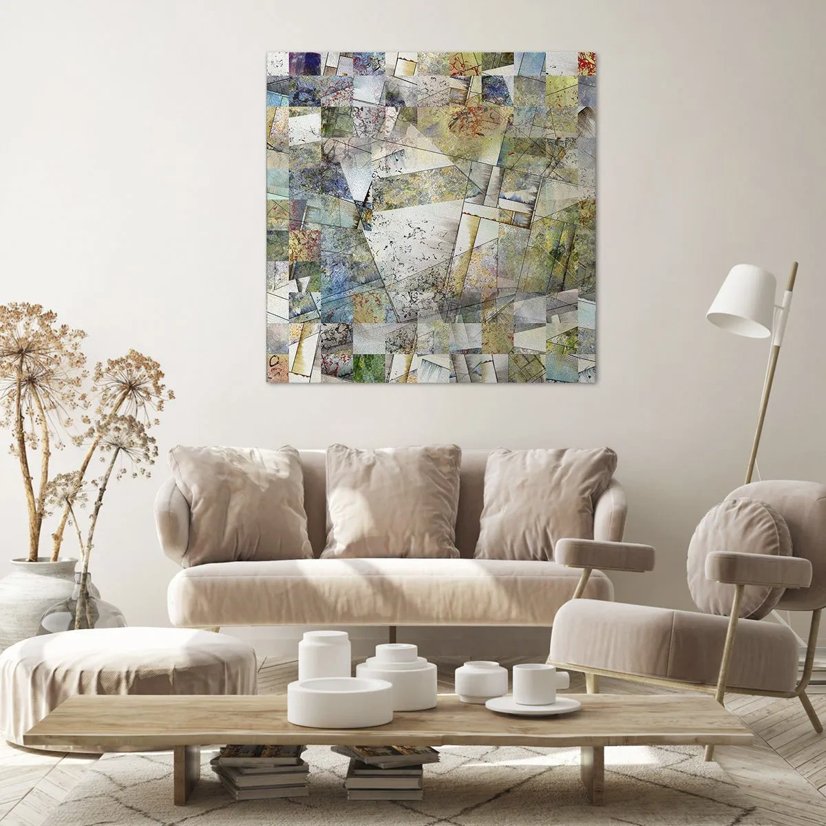 Cuadro sobre lienzo - Impresión de Imagen - Remodelación geométrica - 60x60 cm