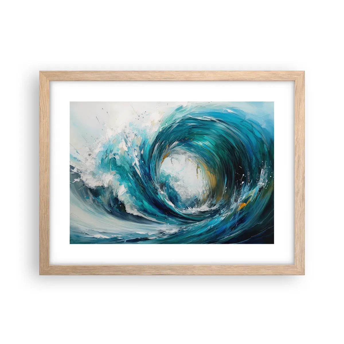 Póster en marco roble claro - Portal marino - 40x30 cm