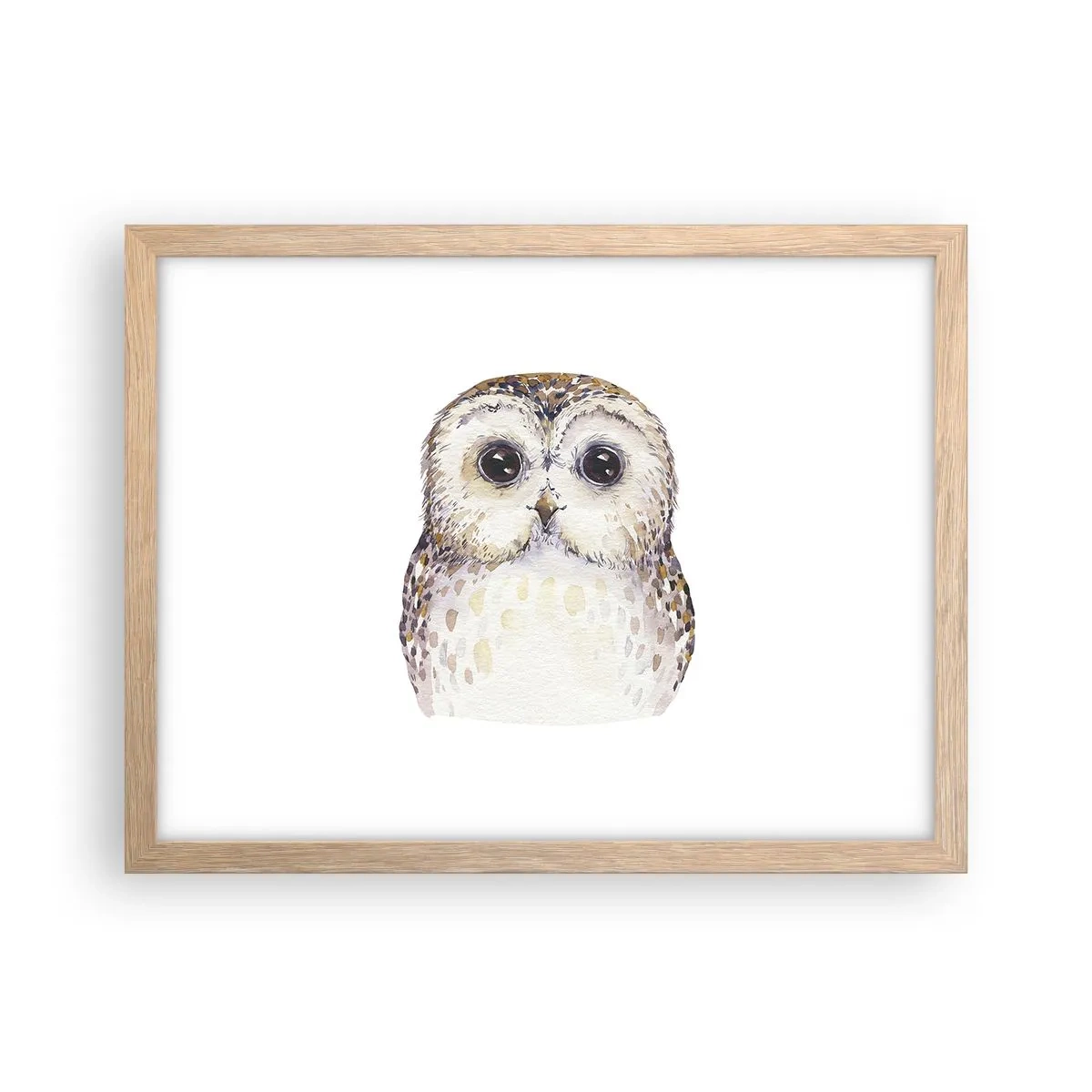 Póster en marco roble claro - Mírame a los ojos - 40x30 cm