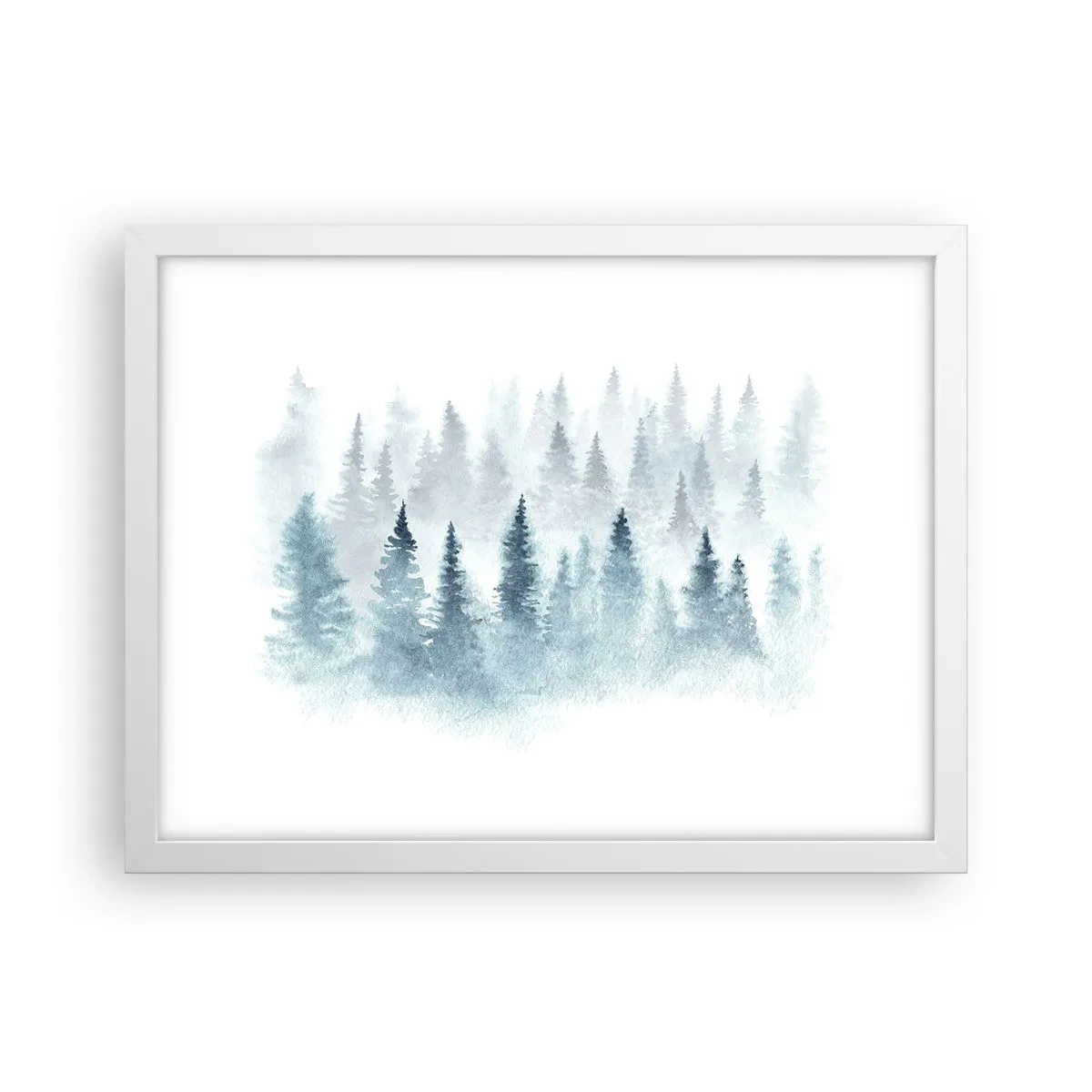 Póster en marco blanco - Envuelto en la niebla - 40x30 cm