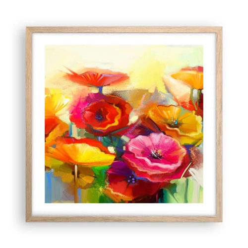 Póster en marco roble claro - No solo rojo - 50x50 cm