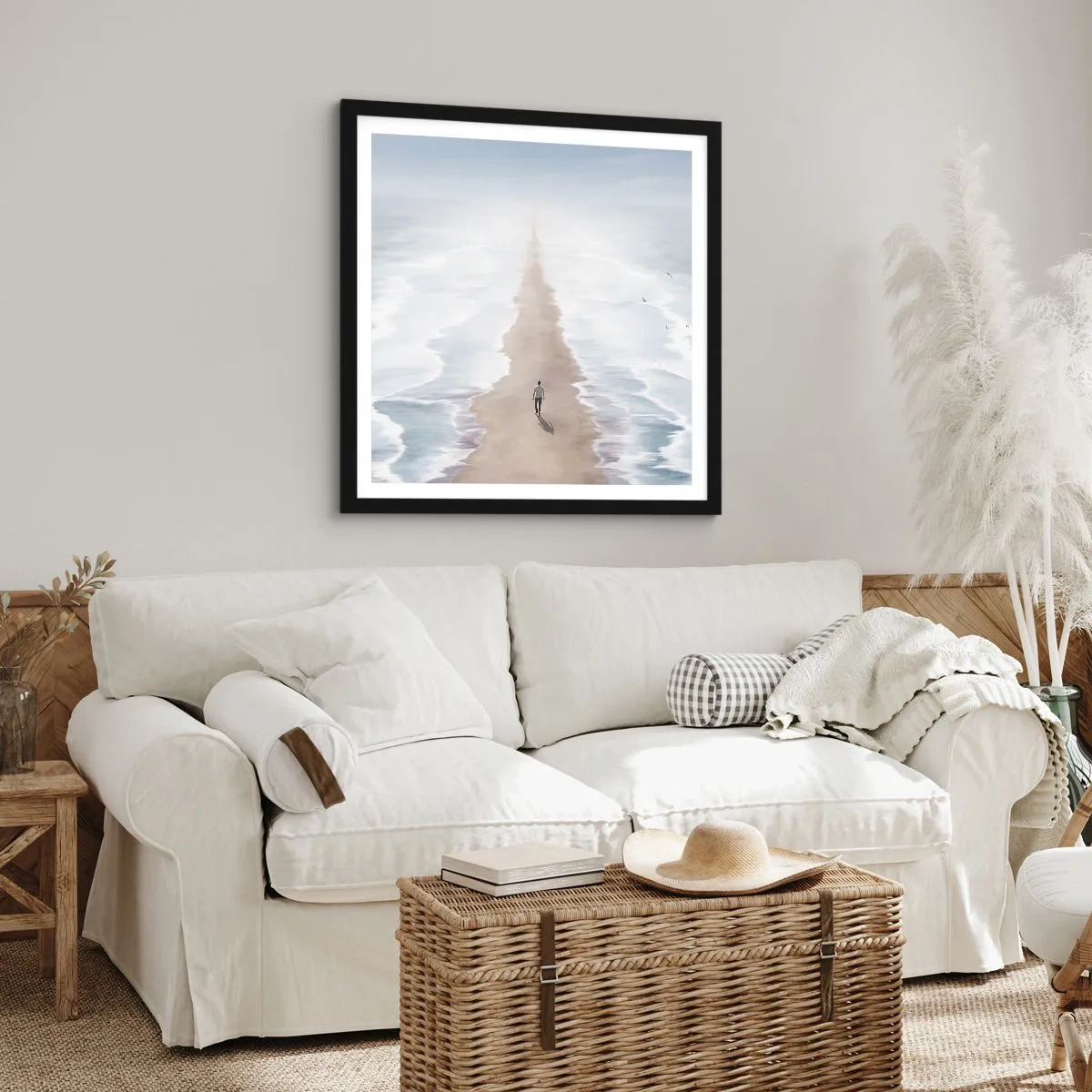 Póster en marco negro - Un futuro brillante - 60x60 cm