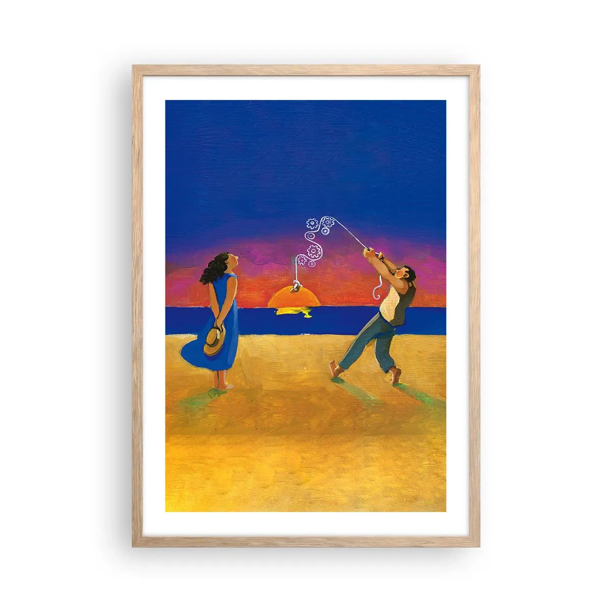 Póster en marco roble claro - Mucho más que una estrella del cielo - 50x70 cm