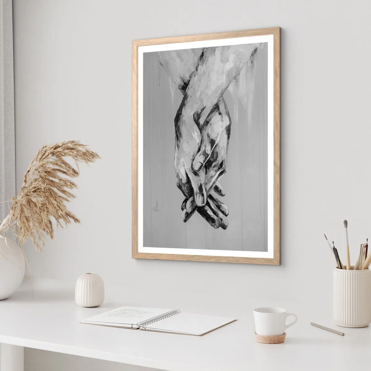 Póster en marco roble claro - El comienzo... - 30x40 cm