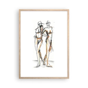 Póster en marco roble claro - Un estudio sobre el encanto - 50x70 cm