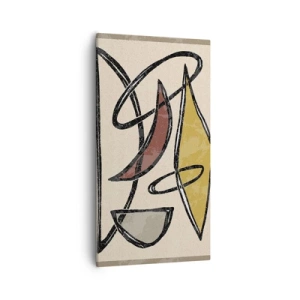 Cuadro sobre lienzo - Impresión de Imagen - Verticales y niveles - 55x100 cm