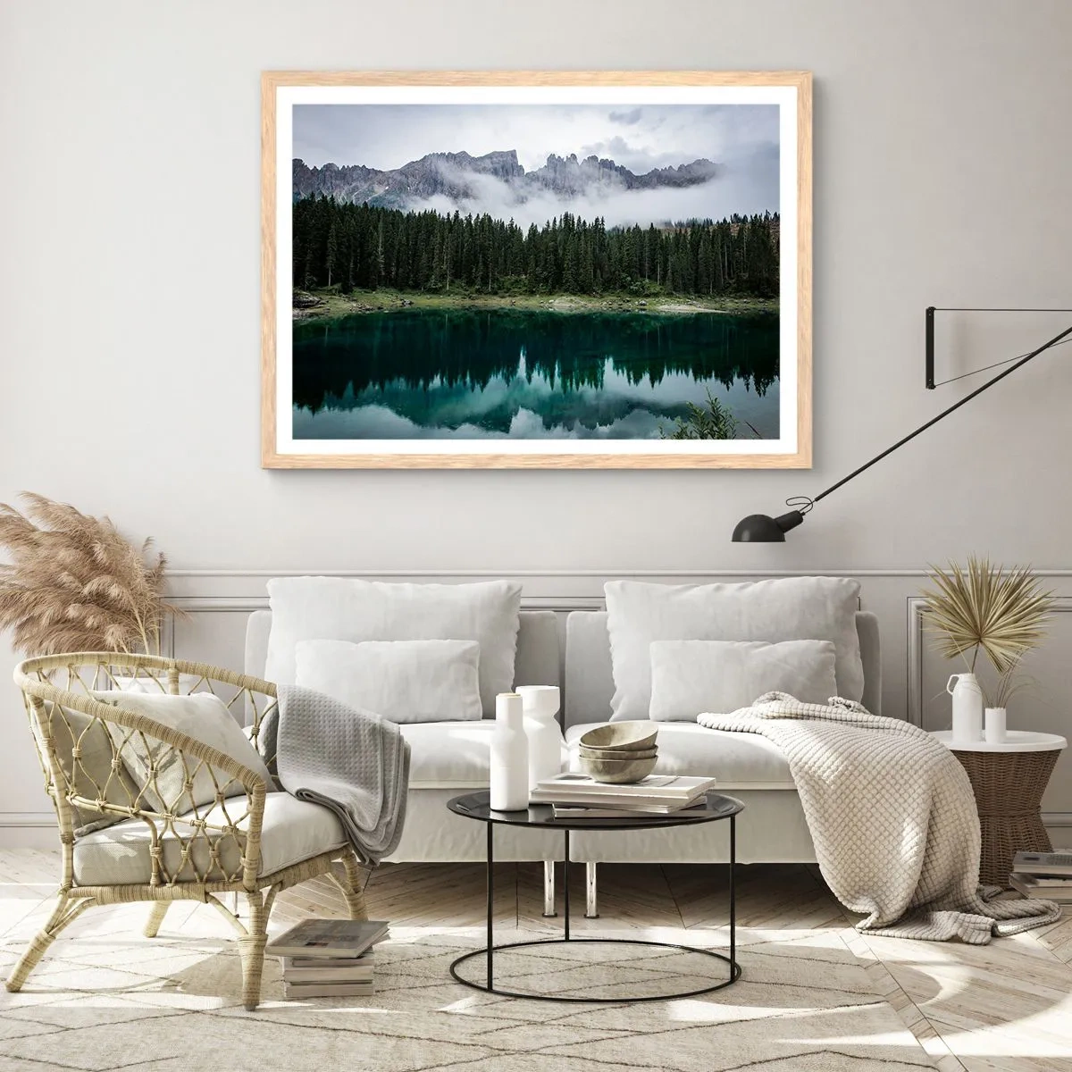 Póster en marco roble claro - Calla, calla, no despertemos al agua dormida.... - 40x30 cm