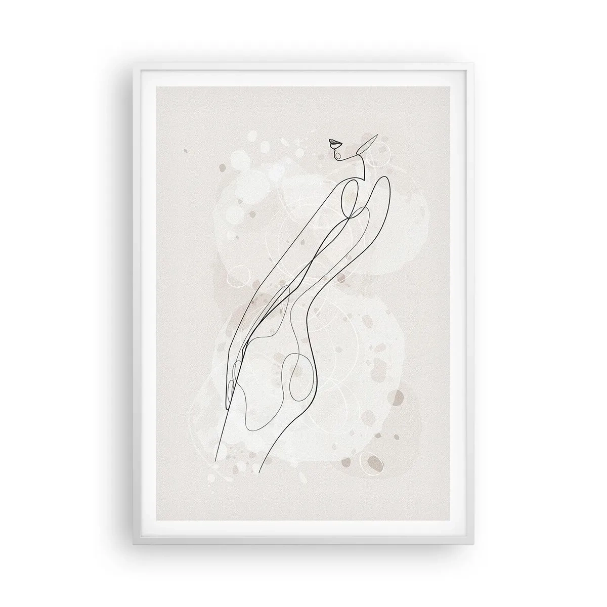 Póster en marco blanco - Una mirada no dice nada y al mismo tiempo lo dice todo - 70x100 cm