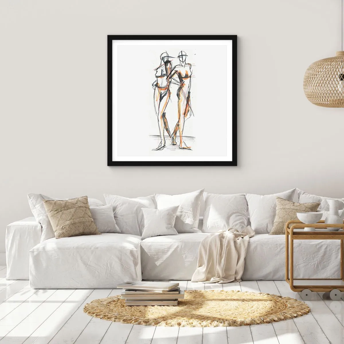 Póster en marco negro - Un estudio sobre el encanto - 60x60 cm