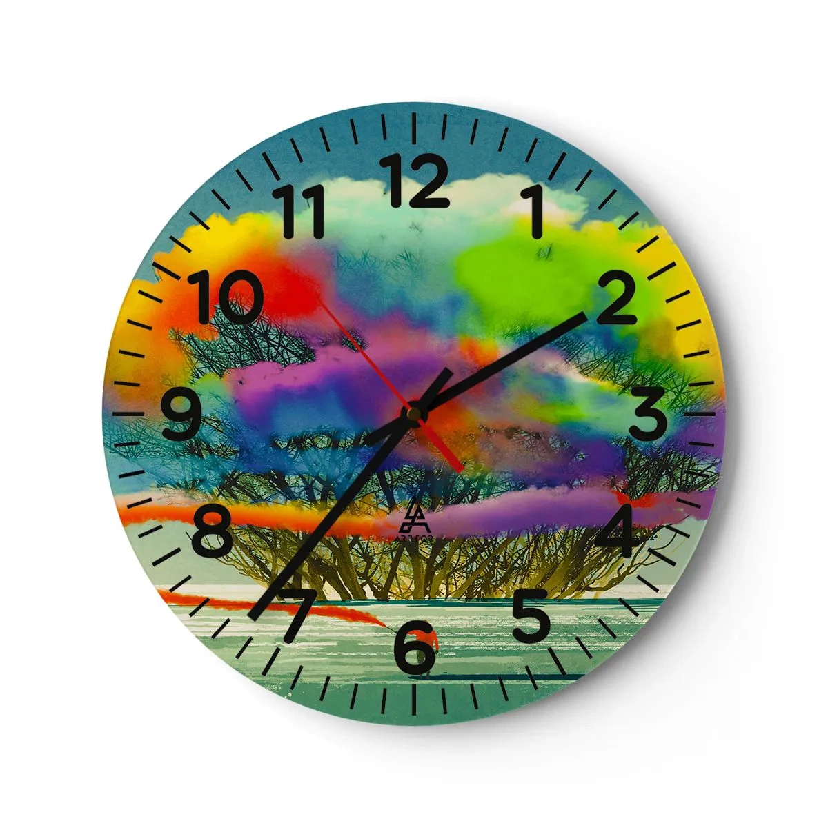 Reloj de pared - Reloj de vidrio - Dale vida a este mundo - 30x30 cm