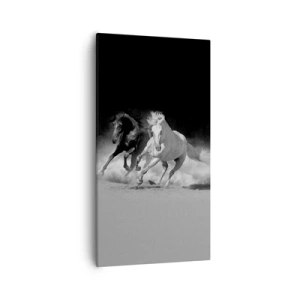 Cuadro sobre lienzo - Impresión de Imagen - El galope de la libertad - 55x100 cm