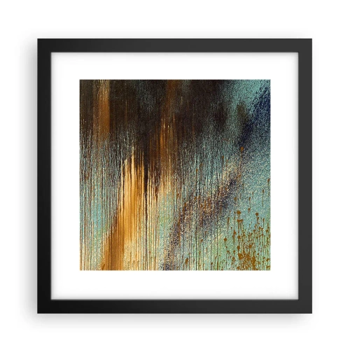 Póster en marco negro - Una composición colorista no accidental - 30x30 cm