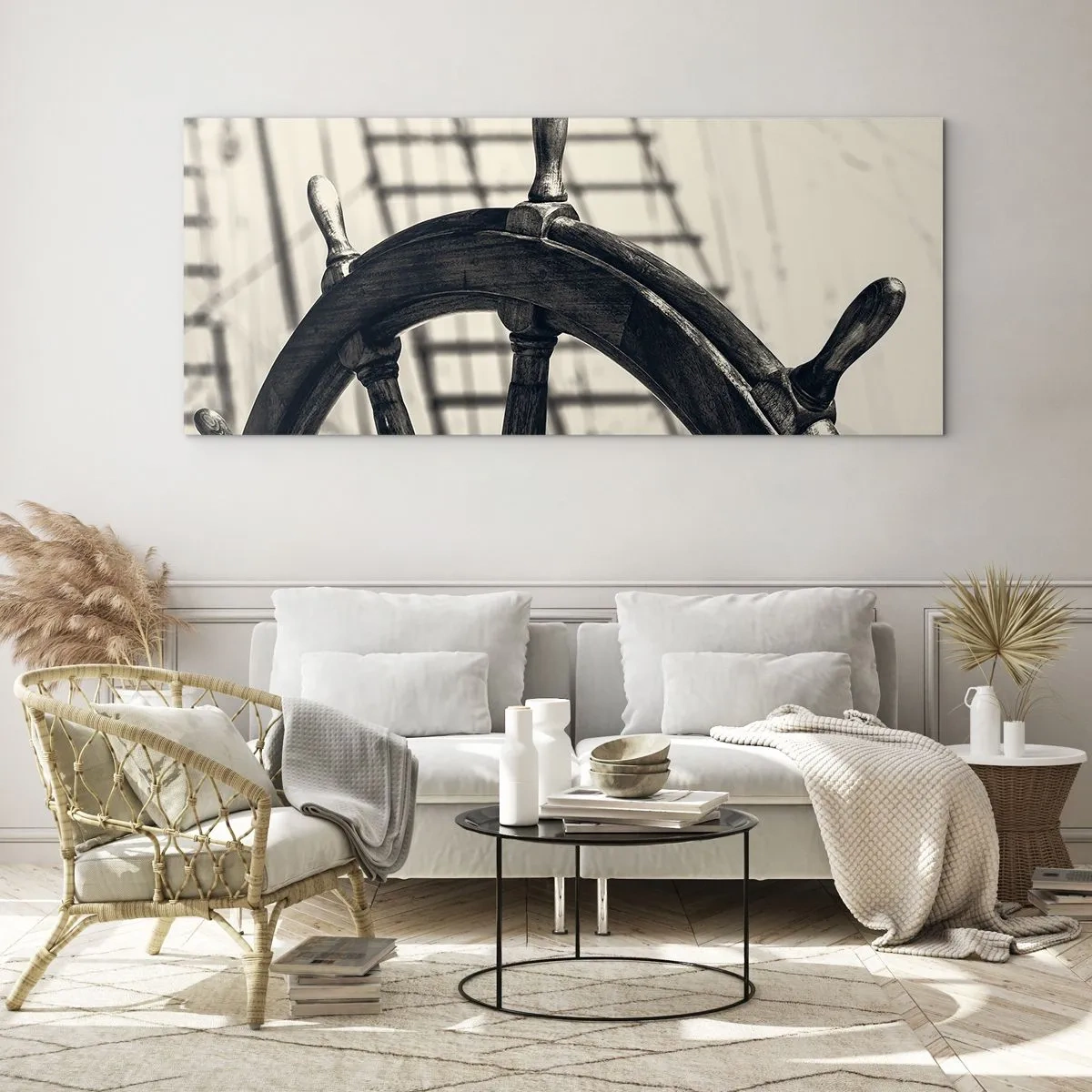 Cuadro sobre vidrio - Impresiones sobre Vidrio - Un cuento marino - 100x40 cm