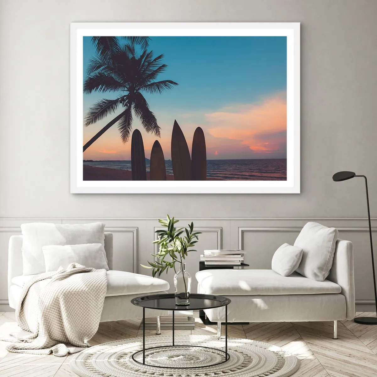 Póster en marco blanco - Mañana también disfrutaremos - 100x70 cm