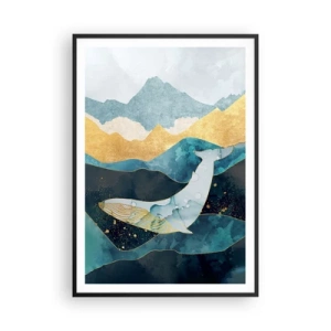 Póster en marco negro - La fresca belleza del norte - 70x100 cm