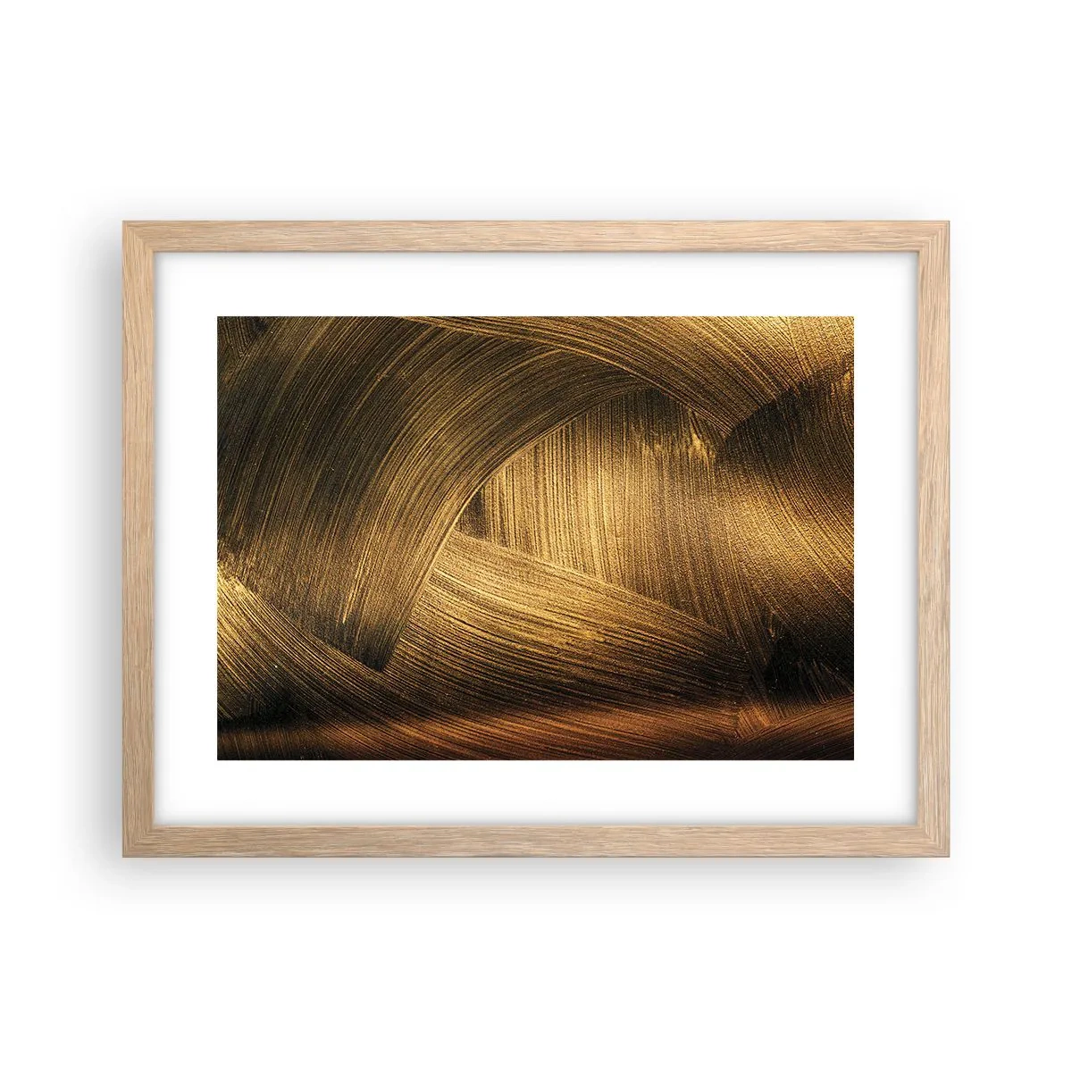 Póster en marco roble claro - En un laberinto de oro - 40x30 cm