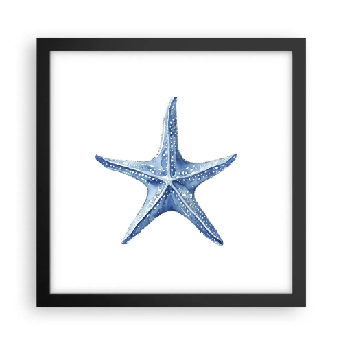 Póster en marco negro - Estrella de mar - 30x30 cm