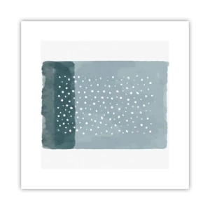 Póster - Creación sobre azul - 30x30 cm