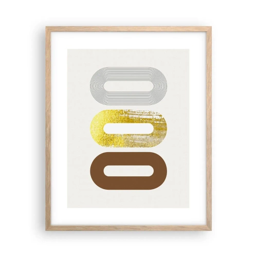 Póster en marco roble claro - ¡Ooo! - 40x50 cm