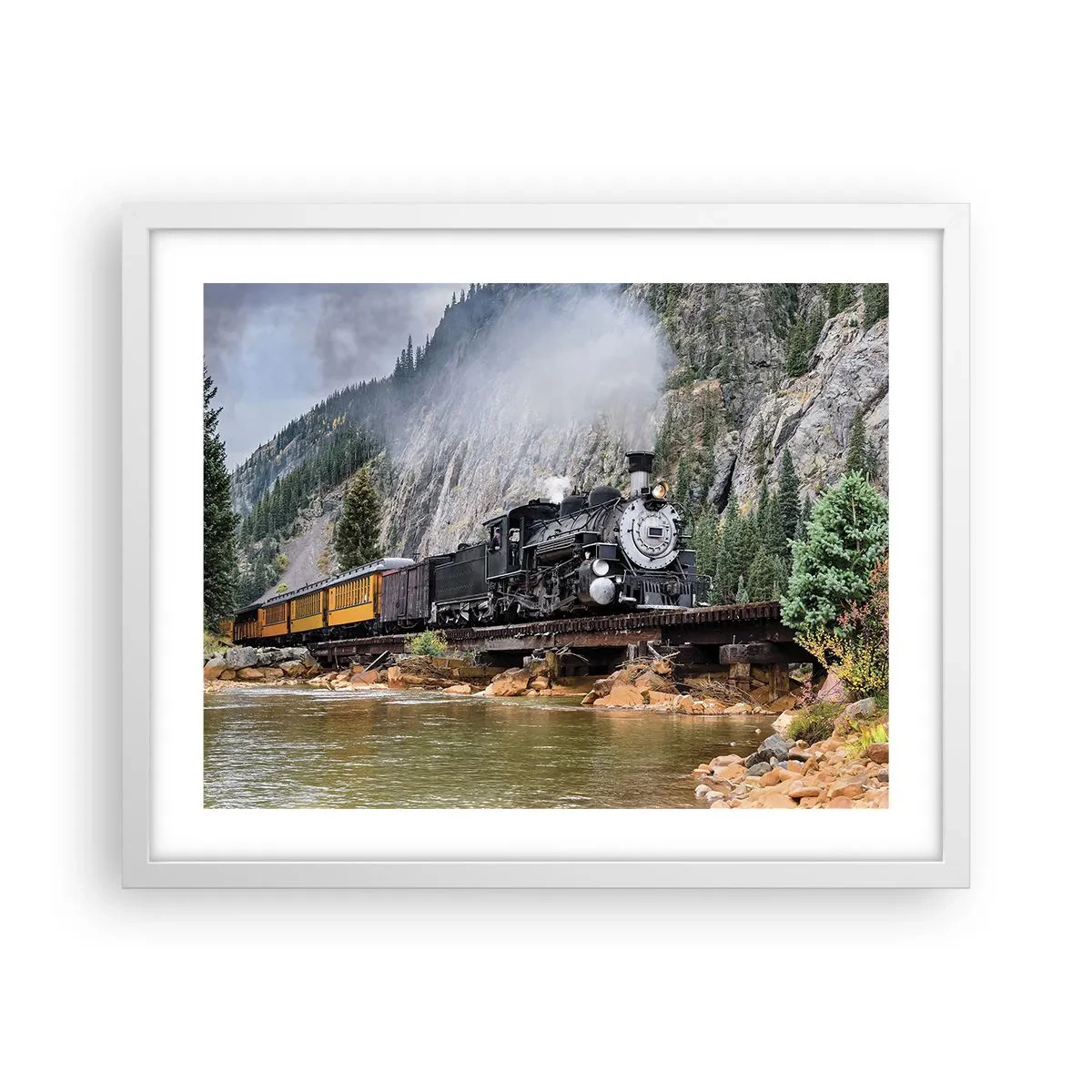 Póster en marco blanco - ¿Adónde me llevas? - 50x40 cm