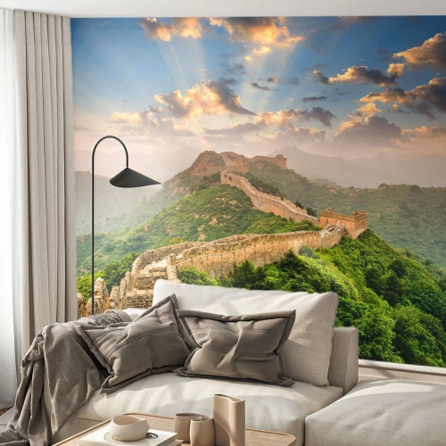 Fotomural Premium Canvas - Grandeza duradera - Paisaje, La Gran Muralla de China, Asia - 500x350 cm