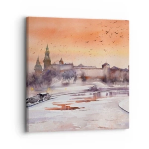 Cuadro sobre lienzo - Impresión de Imagen - Atardecer real - 30x30 cm