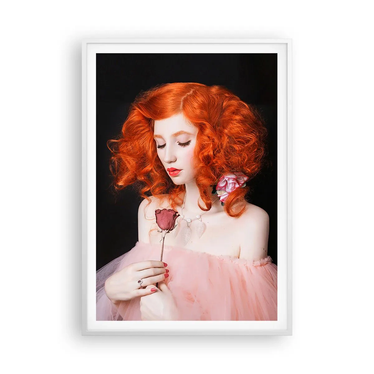 Póster en marco blanco - En estilo barroco - 70x100 cm