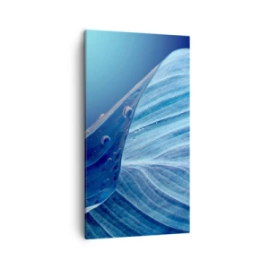 Cuadro sobre lienzo - Impresión de Imagen - Gotas ocultas de azul - 45x80 cm