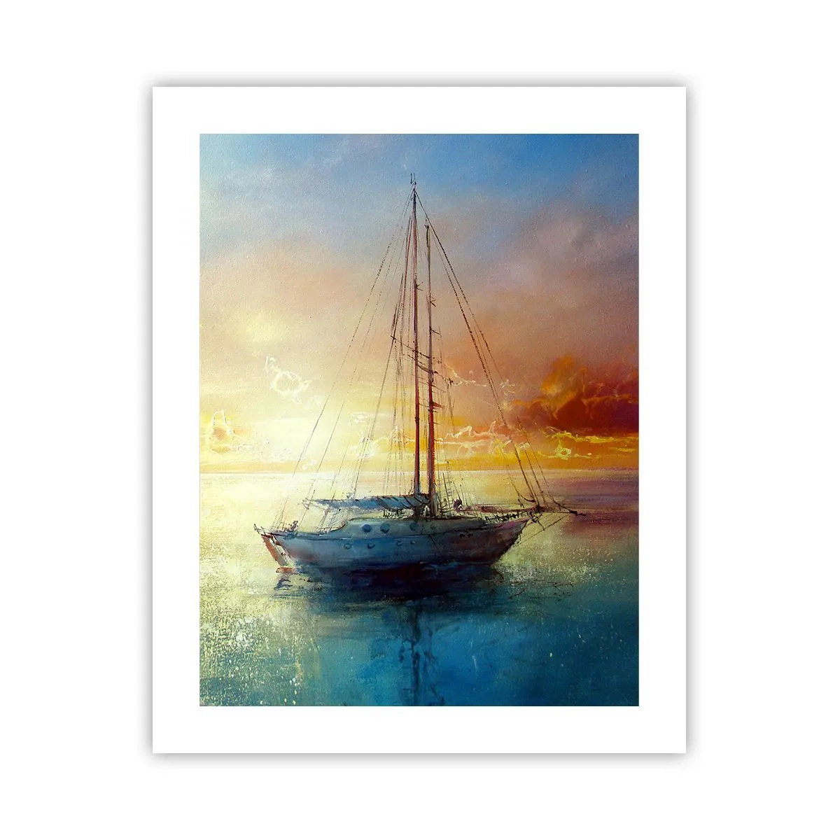 Póster - En una bahía dorada - 40x50 cm