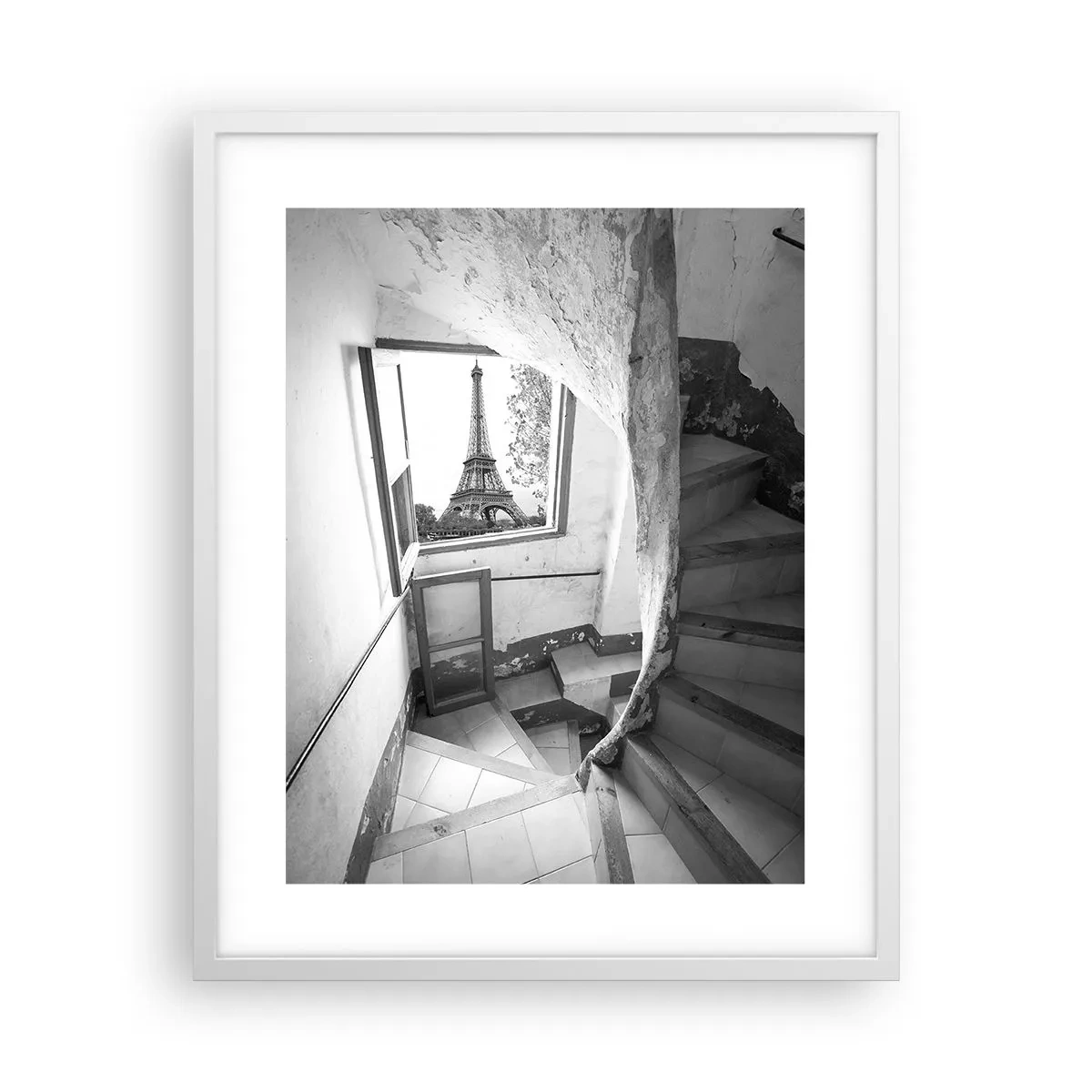 Póster en marco blanco - ¡Qué vistas! - 40x50 cm