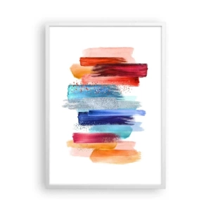 Póster en marco blanco - Arriba y abajo - 50x70 cm