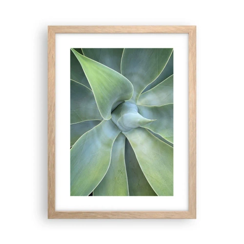 Póster en marco roble claro - El nacimiento del verde - 30x40 cm